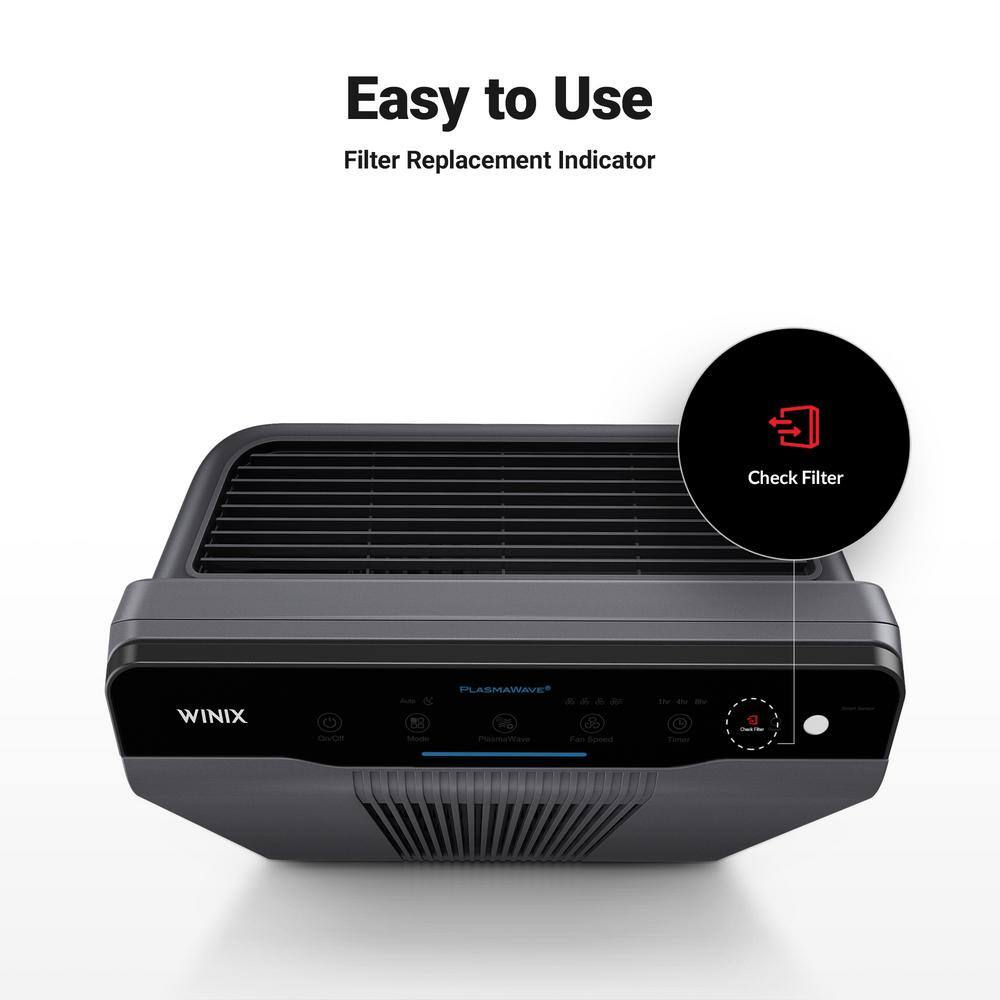 Winix Gray Tower Air Purifier with True HEPA and Carbon Filter