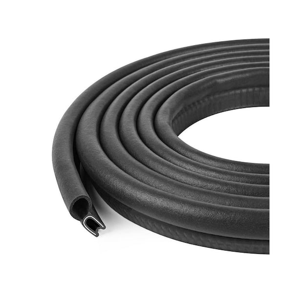120 L x 0.55 H x 0.35 in. ft. Rubber Weather Resistant Easy to Install Edge Trim Black EPDM Rubber Edging 10 ft. (-Pack)