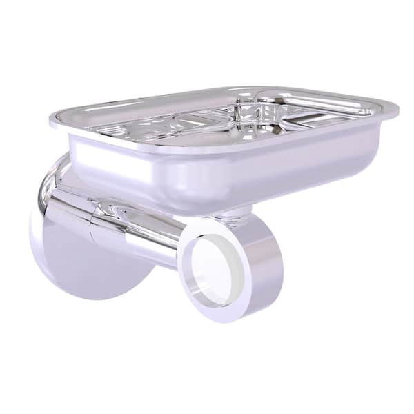 Allied Brass Clearview Collection Wall Mounted Soap Dish Holder in Polished Chrome