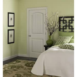 28 in. x 80 in. Cheyenne 2-Panel Solid Core Smooth Primed Composite Single Prehung Interior Door