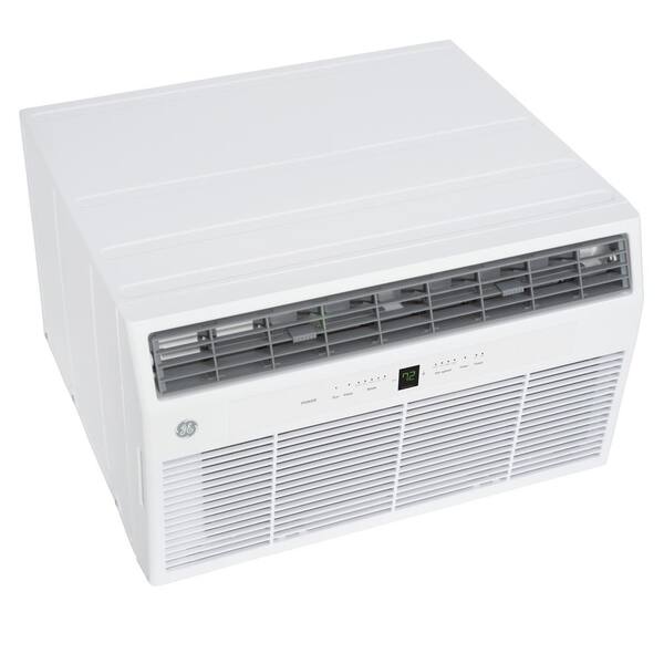Ge Appliances 24 In 12 000 Btu 230 208 Volt Built In Heat Cool Air Conditioner In White With Installation And Trim Kit Akeq12dch The Home Depot