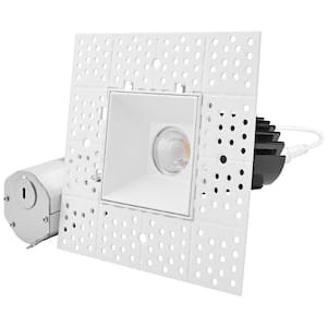 2 in. Canless Remodel LED Trimless Recessed Light 5-Color Temperatures Interlocking Module 15-Watt Wet and IC Rated