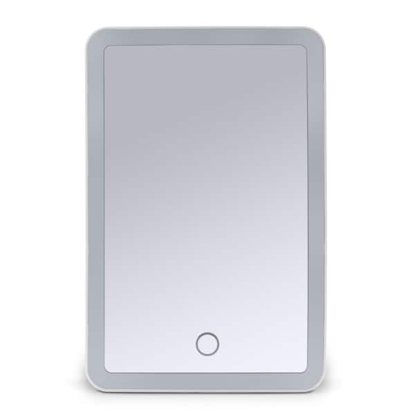 Ihome Portable Lighted Vanity Mirror 6 In X 8 With Bluetooth Speaker Hands Free Speakerphone And Usb Charging Icvbt1w The Home Depot Ihome Portable Lighted Vanity Mirror 6, Small Cream Vanity Mirror With Lights And Bluetooth Speaker