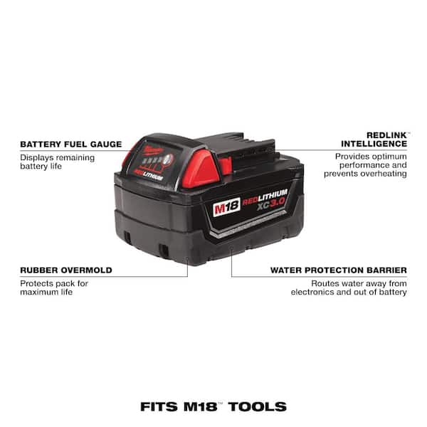 Charger System MILWAUKEE M18™ Stater Kit Includes a M18™ XC High Capacity REDLITHIUM™ 54Wh Battery and a Multi-Voltage M18/M12 Batteries