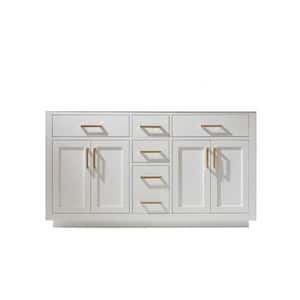 Ivy 59.2 in. W x 21.6 in. D x 33.1 in. H Bath Vanity Cabinet without Top in White