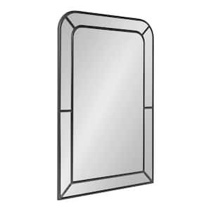 Lamson 30 in. H x 20 in. W Glam Rectangle Framed Black Wall Mirror