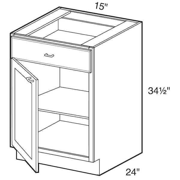 Contractor Express Cabinets Arlington Vessel Blue Plywood Shaker Assembled Blind Corner Kitchen Cabinet Sft CLS Left 36 in W x 24 in D x 34.5 in H