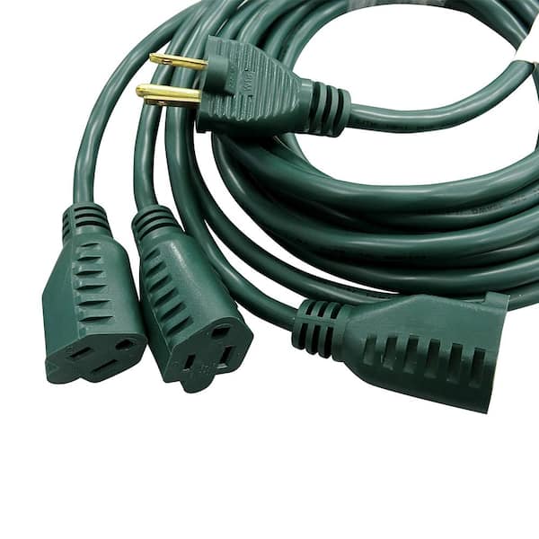 HDX 40 ft. 16/3 Multi-Directional Outdoor Extension Cord, Green EXG-16340M  - The Home Depot