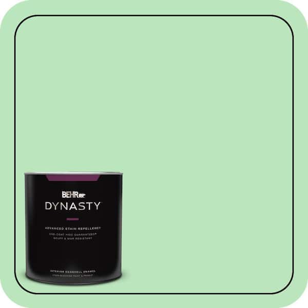 BEHR DYNASTY 1 qt. #P390-3 Mint Parfait Eggshell Enamel Interior Stain-Blocking Paint & Primer