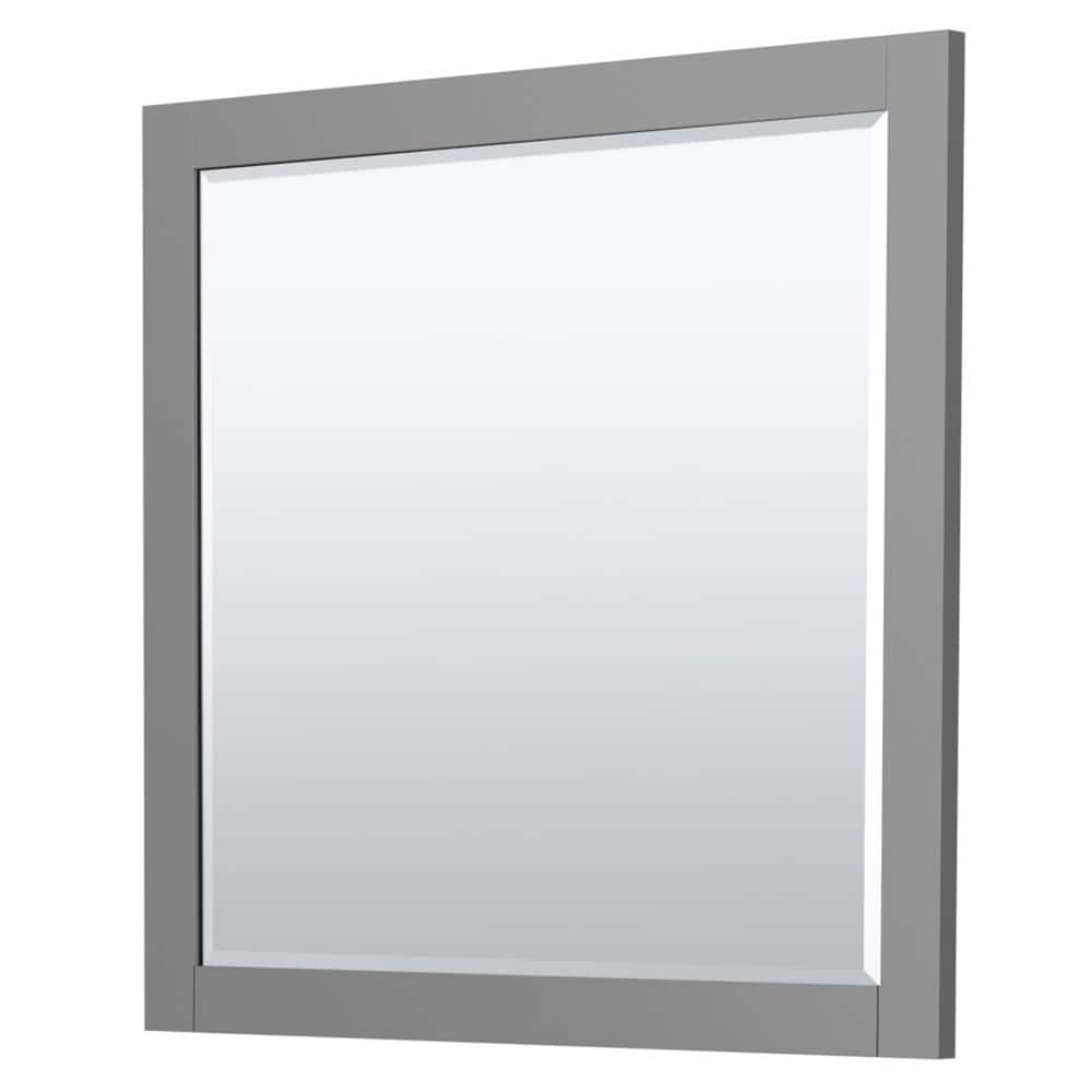 Miranda 36" Gray Wood and Carrara Marble Vanity with Gold Trim