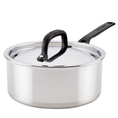 Swiss Diamond Clad 2.6 Qt. Non-Stick Sauce Pan with Lid SDP31118ic - The  Home Depot