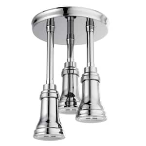 Traditional 1-Spray Patterns 2.5 GPM 9.25 in. Ceiling Mount Fixed Shower Head with H2Okinetic in Chrome