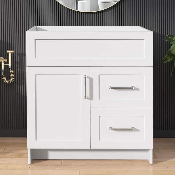 Mox 30 in. Freestanding Bath Vanity Cabinet without Top in White Dove Unassembled