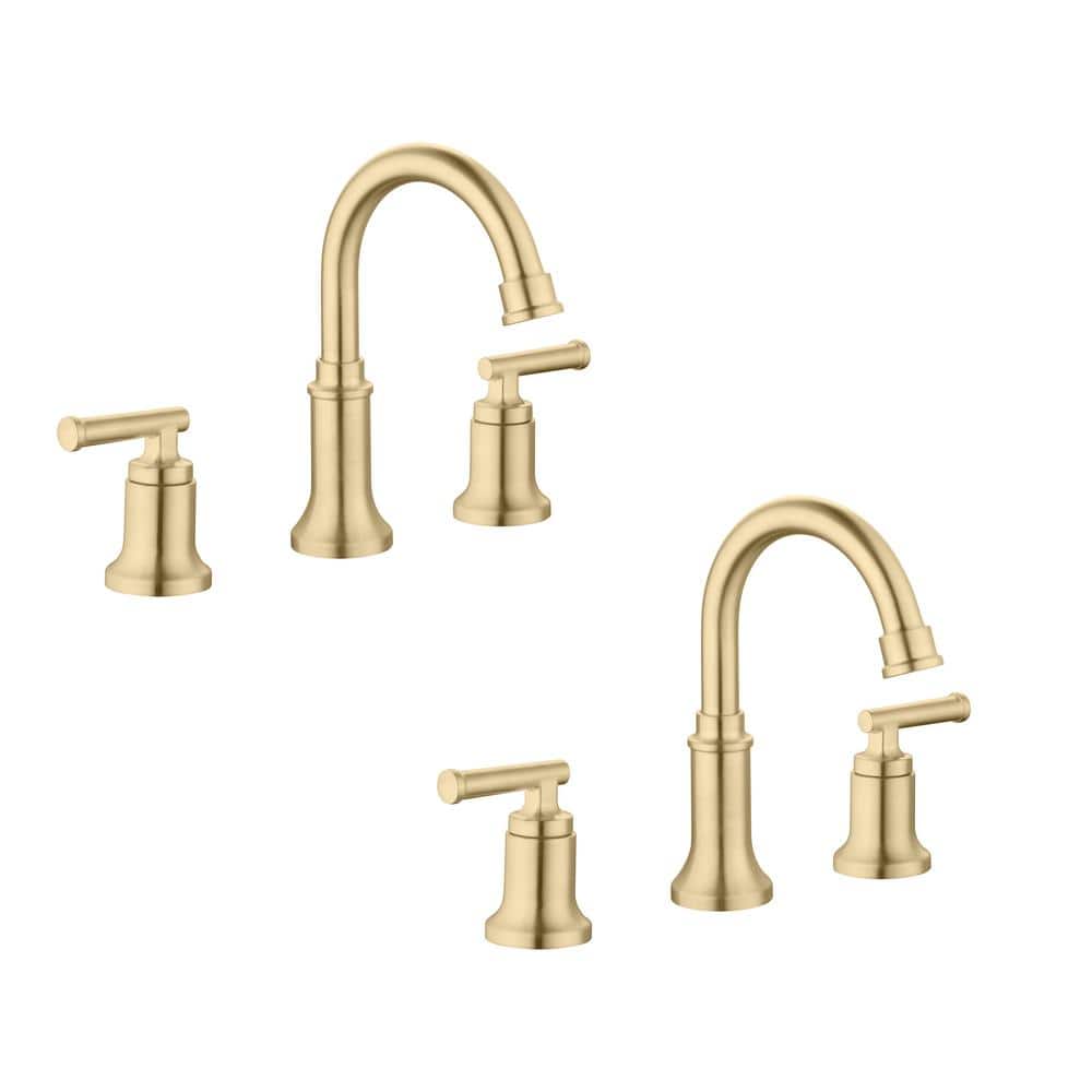 Glacier Bay Oswell 8 in. Widespread Double Handle HighArc Bathroom