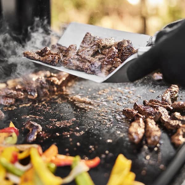Slate Griddle 4-Burner Propane Gas 36 in. Flat Top Grill in Black with Cover