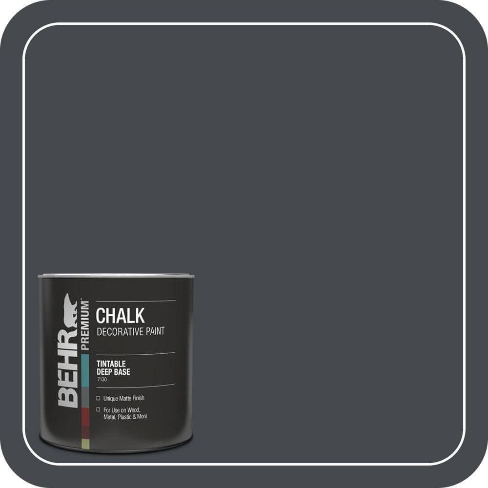 BEHR 1 qt. #N490-7 Ink Black Interior Chalk Finish Paint 713004 - The ...