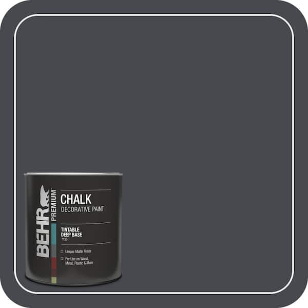 BEHR 1 qt. #N490-7 Ink Black Interior Chalk Finish Paint 713004 - The ...