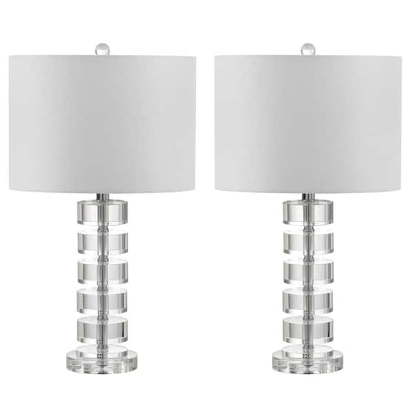 SAFAVIEH Frances 25 in. Clear Table Lamp (Set of 2)