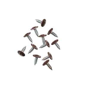 #8 x 1/2 in. Phillips Truss Head Metal Self-Piercing Screws in Brown for Aluminum Gutter Components (12-Pack)