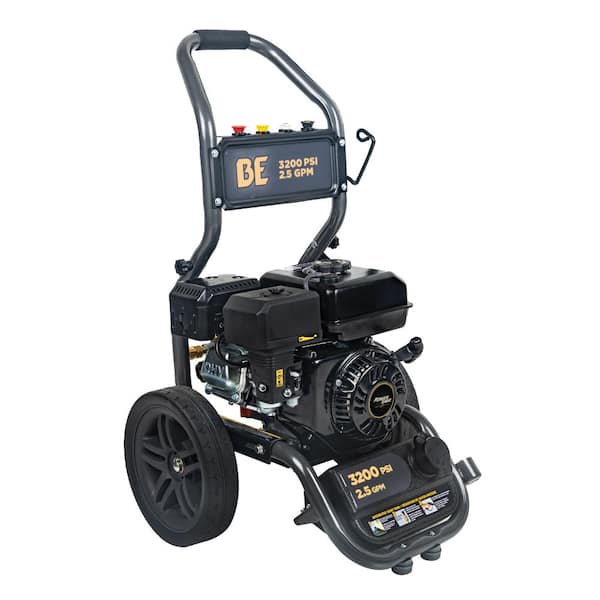 BE POWER EQUIPMENT 3200 PSI 2.5 GPM Cold Water Gas Pressure Washer Powerease 212CC Engine and Axial Pump