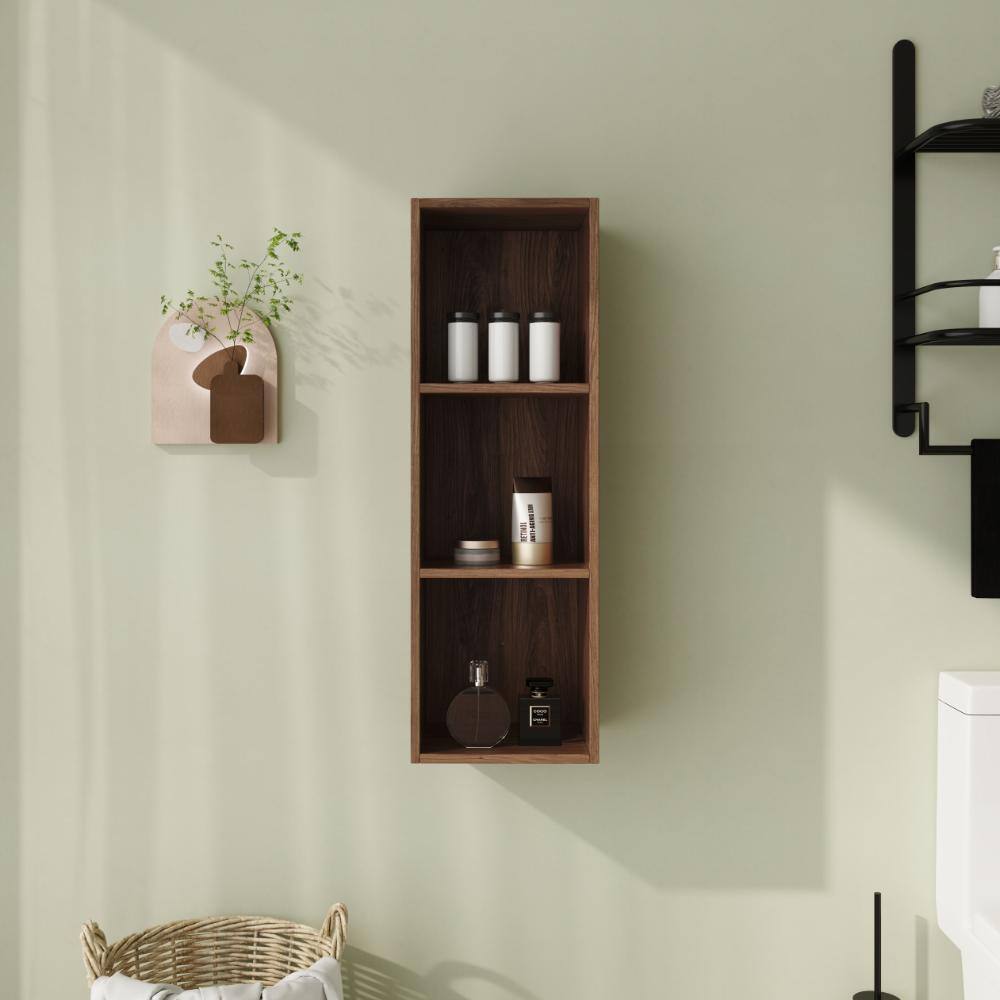 12 in. Unassembled Plywood Bathroom Storage Wall Cabinet in Brown Ebony price history on PriceWatchPro