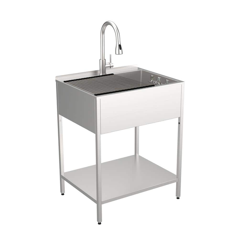 Transolid All-in-One 29 in. x 25.5 in. Stainless Steel Quartz