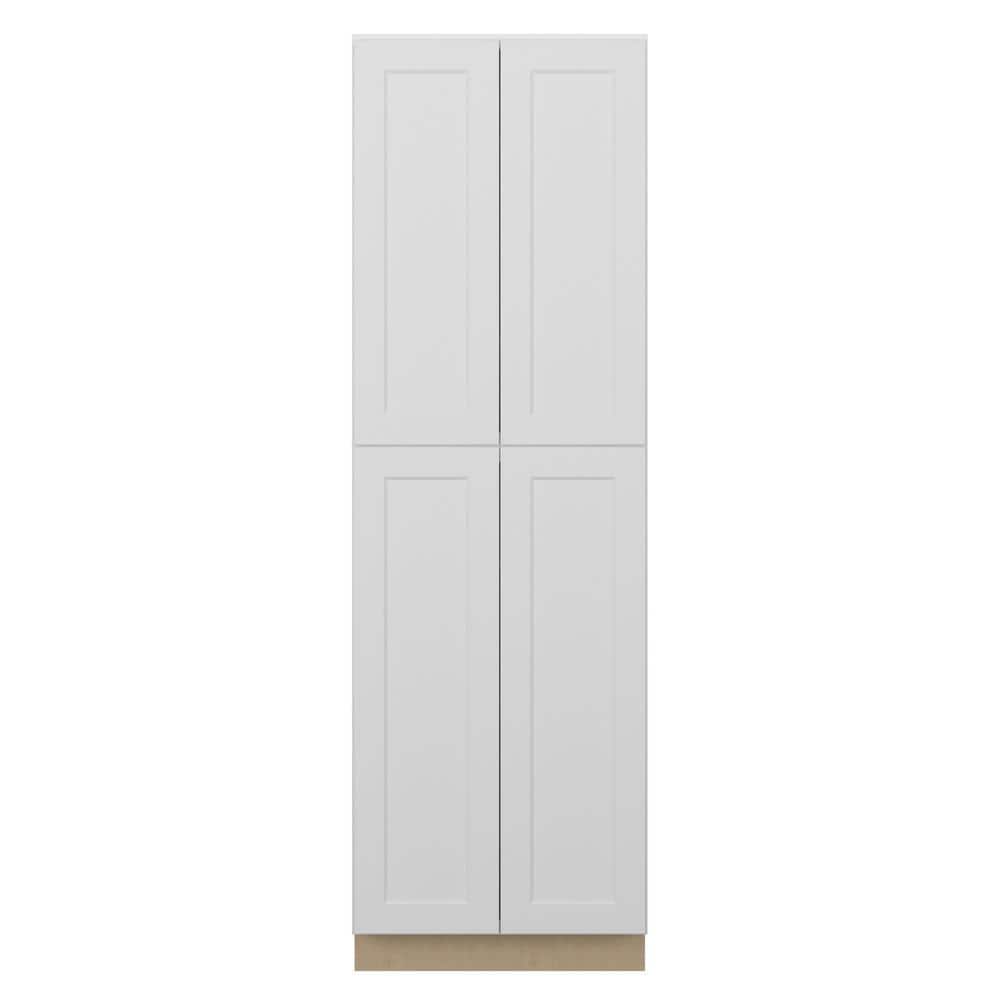 Norfolk Shaker 30 in. W x 96 in. H x 24 in. D in Painted White Plywood Asse
