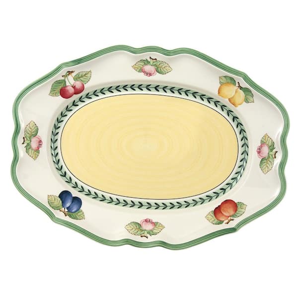 Villeroy & Boch French Garden 14.5 in Multi-Colored Porcelain Oval Platter