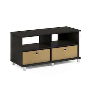 Home Living 38 in. Dark Espresso/Brown Particle Board TV Stand Fits TVs Up to 40 in. with Cable Management