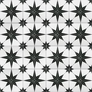 Stella Luxe Nero 9-3/4 in. x 9-3/4 in. Porcelain Floor and Wall Tile (10.88 sq. ft./Case)