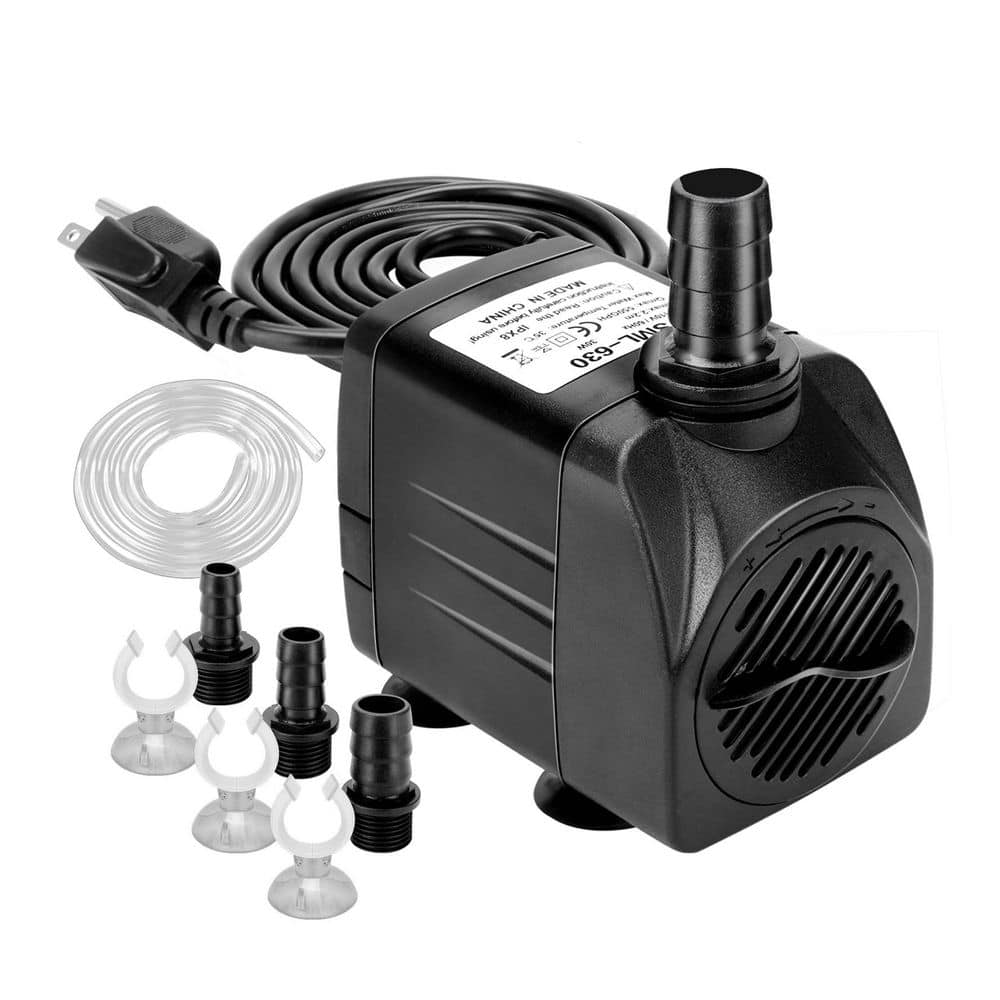 550GPH 30W Quiet Fountain Pump, 2000L/H, 7.2 ft. Lift, 3 Nozzles, 4.9 ft. Tubing for Aquarium, Fish Tank Pond, Bird Bath price history on PriceWatchPro