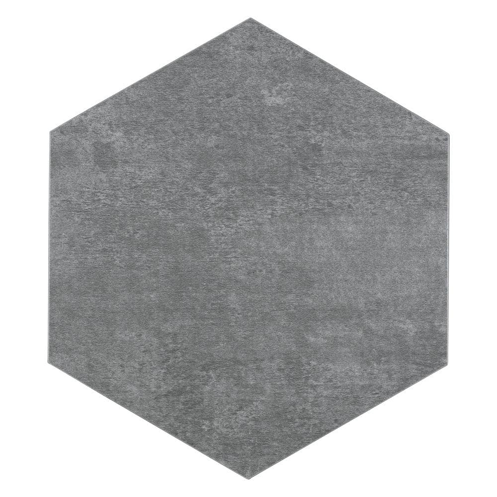 BaseCore HEX Gray 12 MIL x 5.75 in. W Waterproof Peel and Stick Vinyl Plank Flooring (21.5sqft/case)