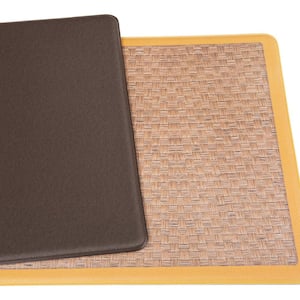 Natural Border Yellow 18 in. x 47 in. Anti-Fatigue Standing Mat