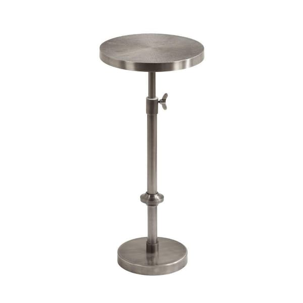 Kate and Laurel Engles 10 in. Silver Round Metal End Table