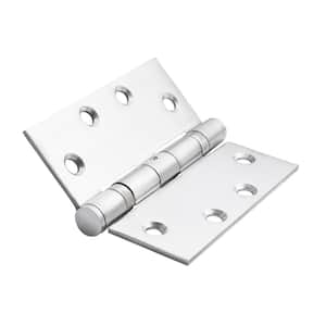 4.5 in. x 4 in. Stainless Steel Full Mortise Squared Ball Bearing Hinge with Non-Removable Pin