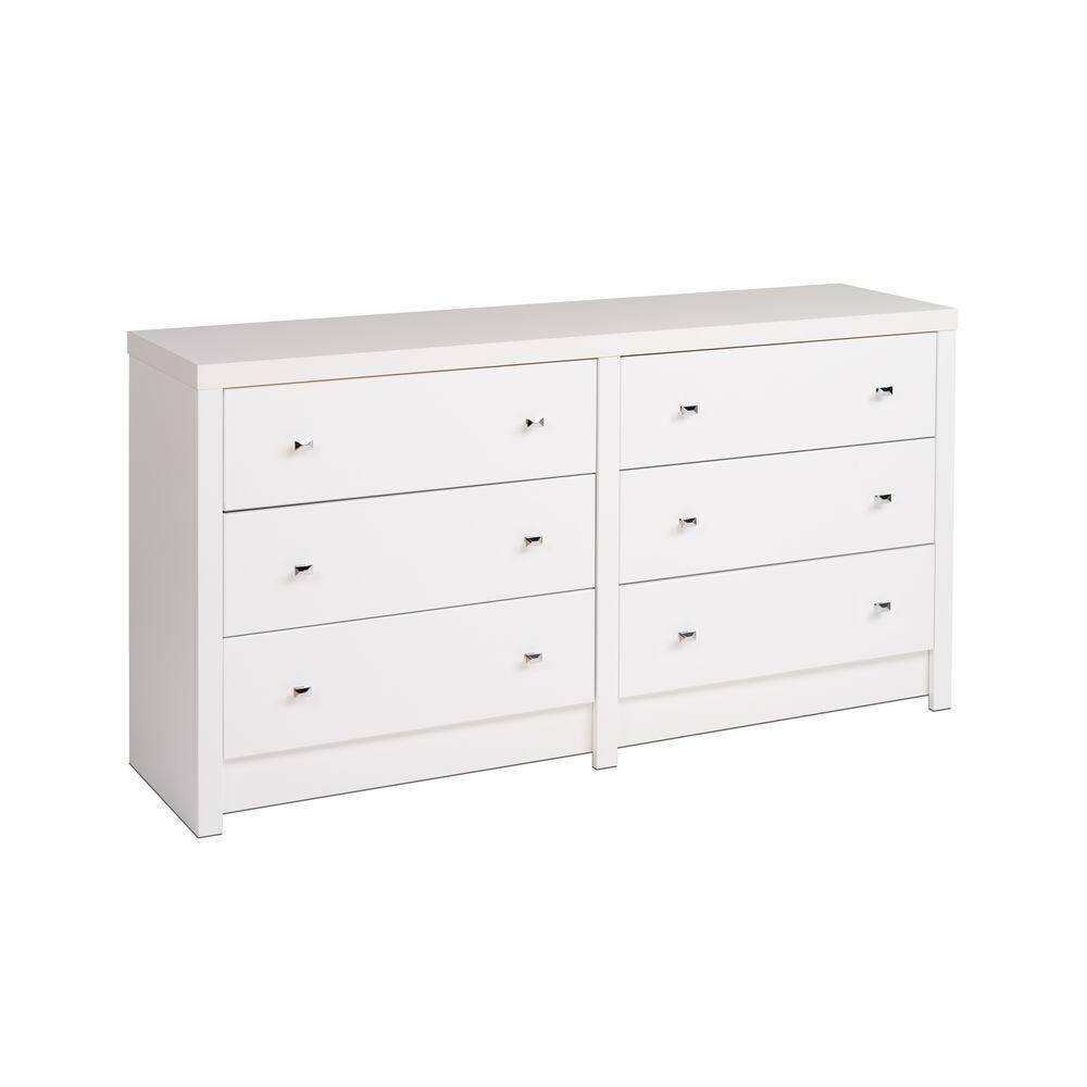 Prepac Calla 6-Drawer White Dresser WDBR-0560-1 - The Home Depot