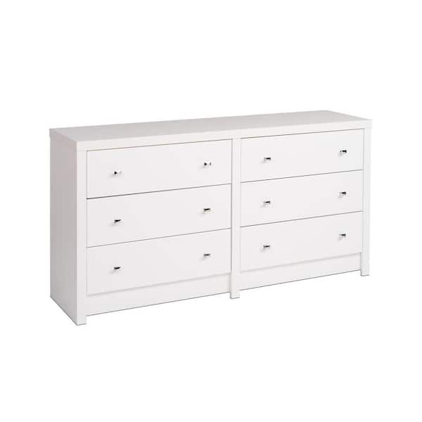 Prepac Calla 6-Drawer White Dresser