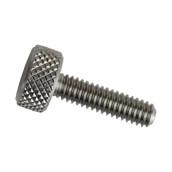 Everbilt #8-32 tpi x 1/2 in. Stainless-Steel Knurled Screw (2-Piece per Bag)