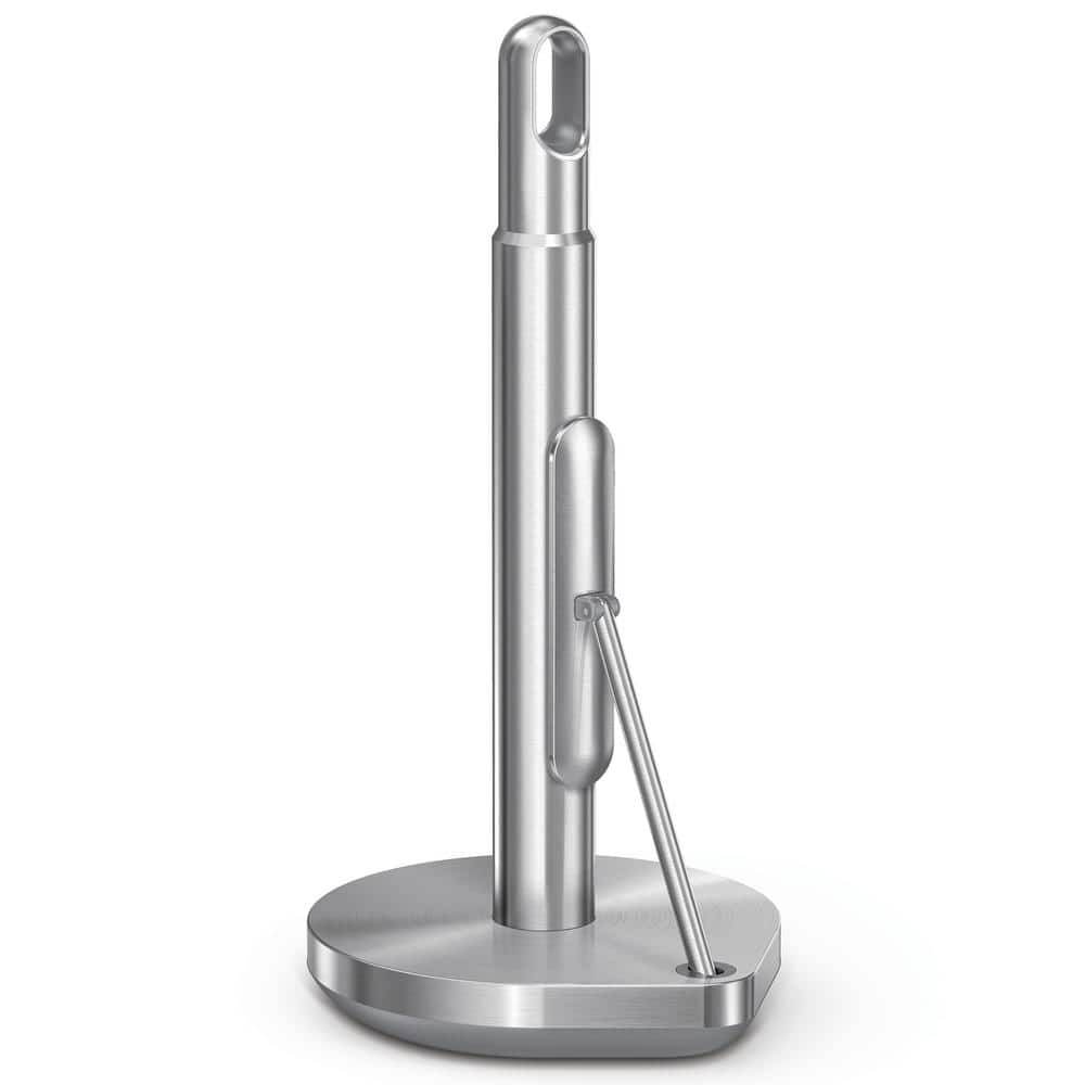 Brushed Stainless Steel Tension Arm Paper Towel Holder
