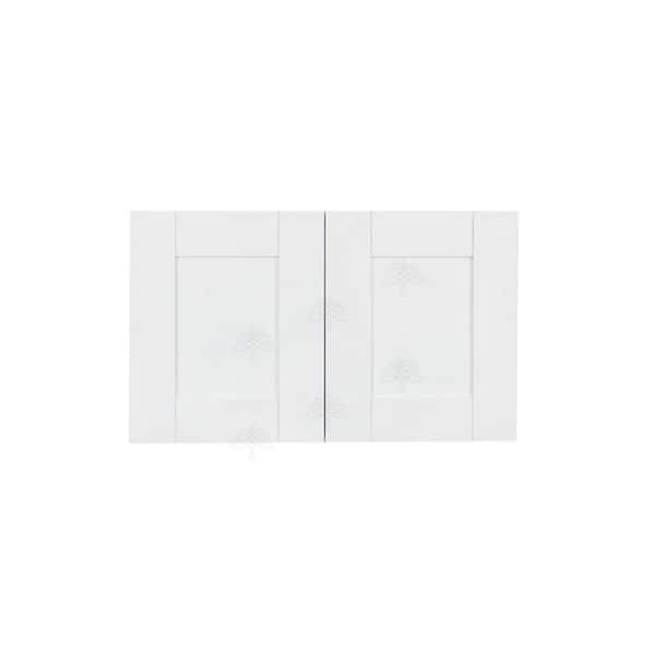 LIFEART CABINETRY Anchester Assembled 30x21x12 in. 2-Door Wall Cabinet with no Shelf in Classic White