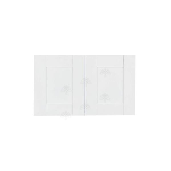 LIFEART CABINETRY Anchester Assembled 36 in. x 15 in. x 24 in. Wall Cabinet with 2-Doors no Shelf in White