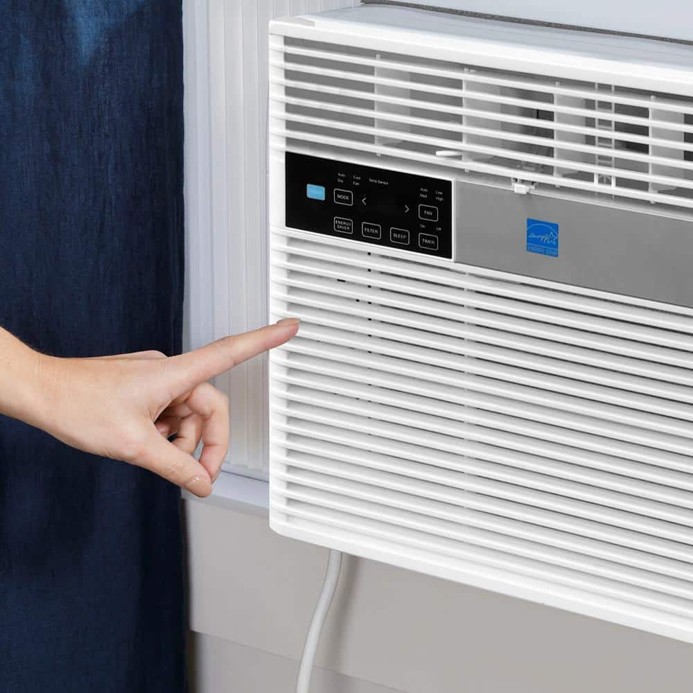 HomePointe 10,000 BTU White Window Air Conditioner with Remote