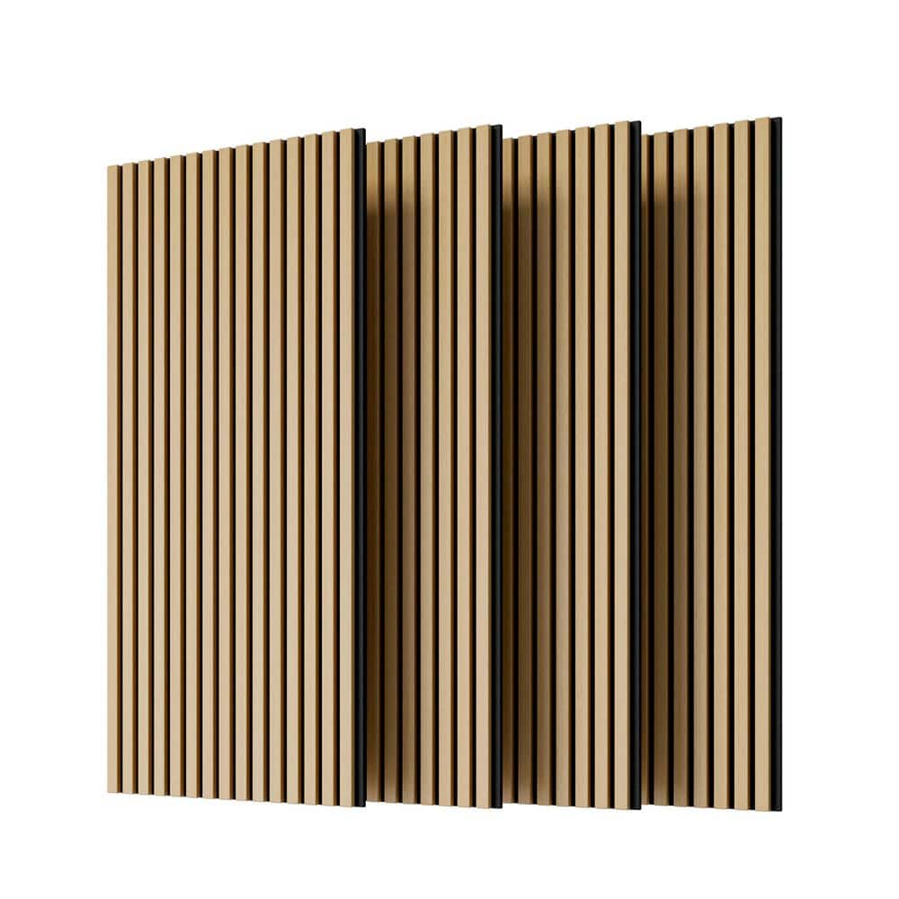 3D Sound Absorbing Wall Panels, 4-Piece Wood Slat Panels for Wall and Ceiling, White Oak, 45.27 in. x 23.62 in. price history on PriceWatchPro