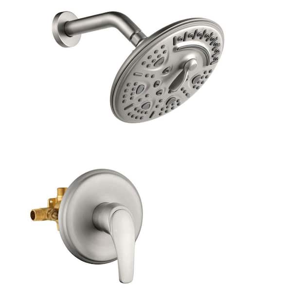 Satico Single-Handle 6-Spray Shower Faucet in Brushed Nickel (Valve Included)
