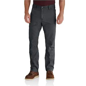 Carhartt Men's 42 in. x 30 in. Hickory Cotton/Spandex Rugged Flex Rigby Double  Front Pant 102802-918 - The Home Depot