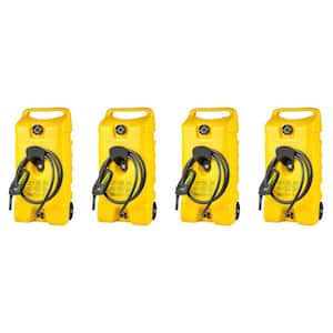 14 Gal. Diesel Fuel Tank Container with Pump in Yellow (4-Pack)