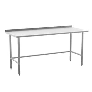 Stainless Steel Metal 72 in. Kitchen Prep Table