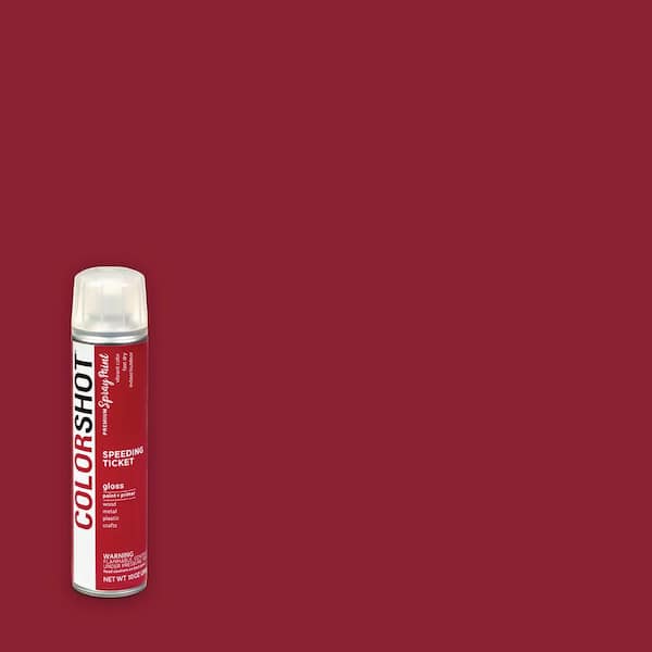 COLORSHOT 10 oz. Gloss Speeding Ticket Dark Red General Purpose Aerosol Spray Paint