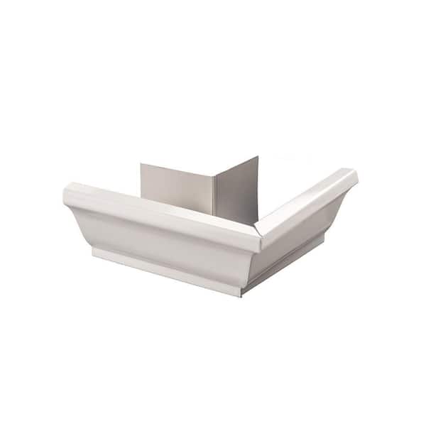 PEAK 5 in. White Aluminum Outside Corner Gutter Mitre