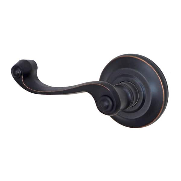Fusion Oil-Rubbed Bronze Ornate Dummy Set Left Handed Lever with Cambridge Rose